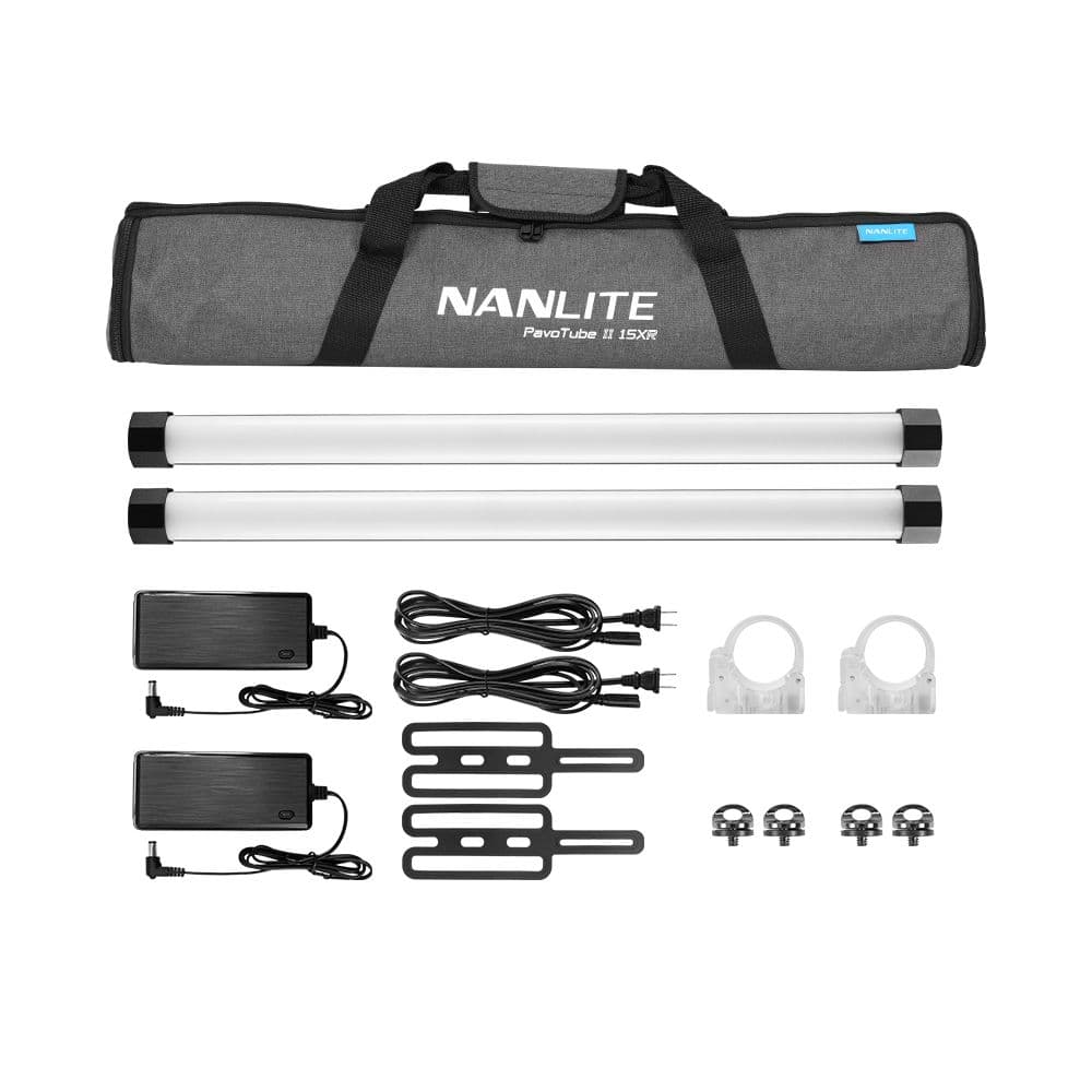 Комплект Nanlite PavoTube II 15XR RGBWW KIT2 две светодиодные осветительные трубки с аксессуарами