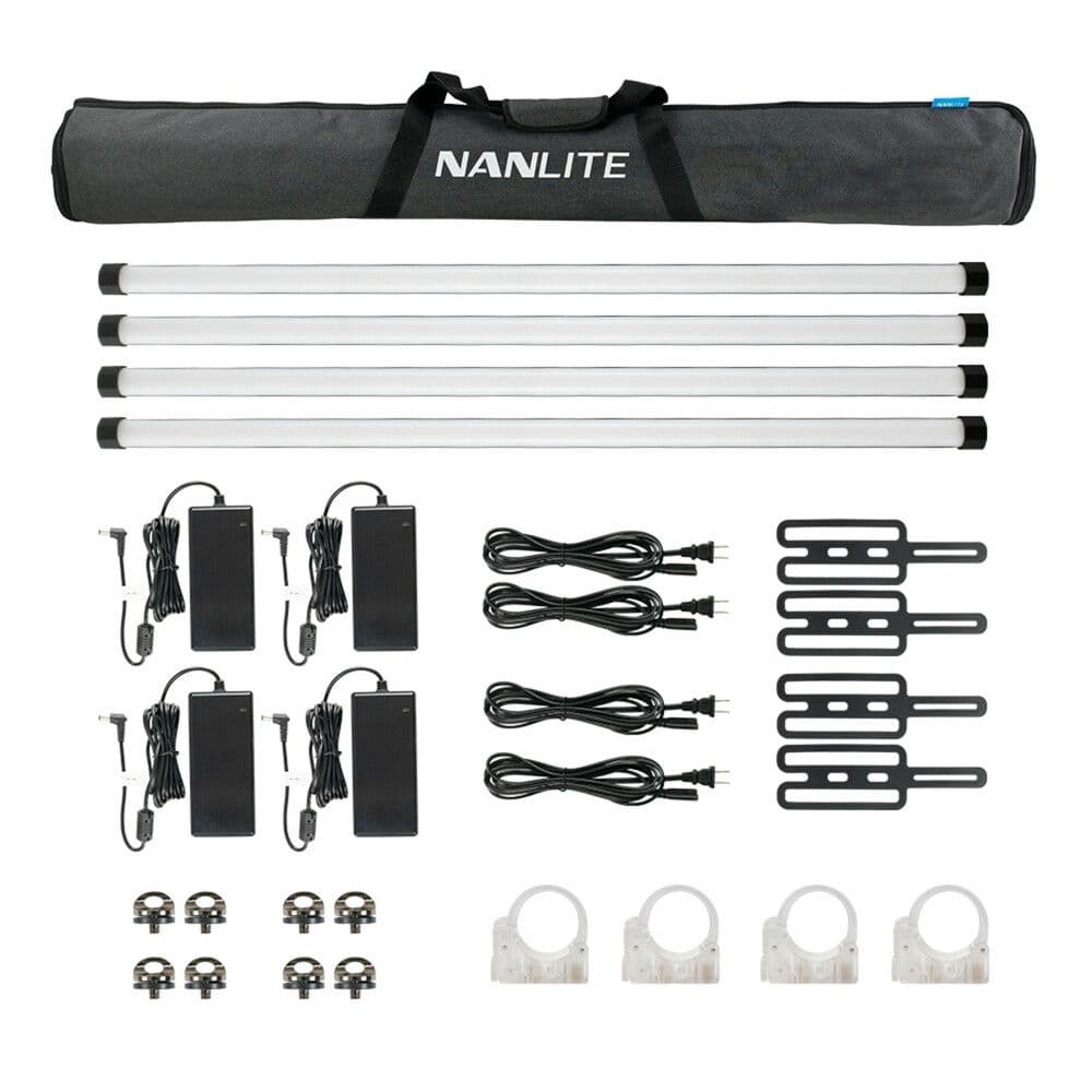 Комплект Nanlite PavoTube II 30X RGBWW KIT4 четыре светодиодные осветительные трубки с аксессуарами