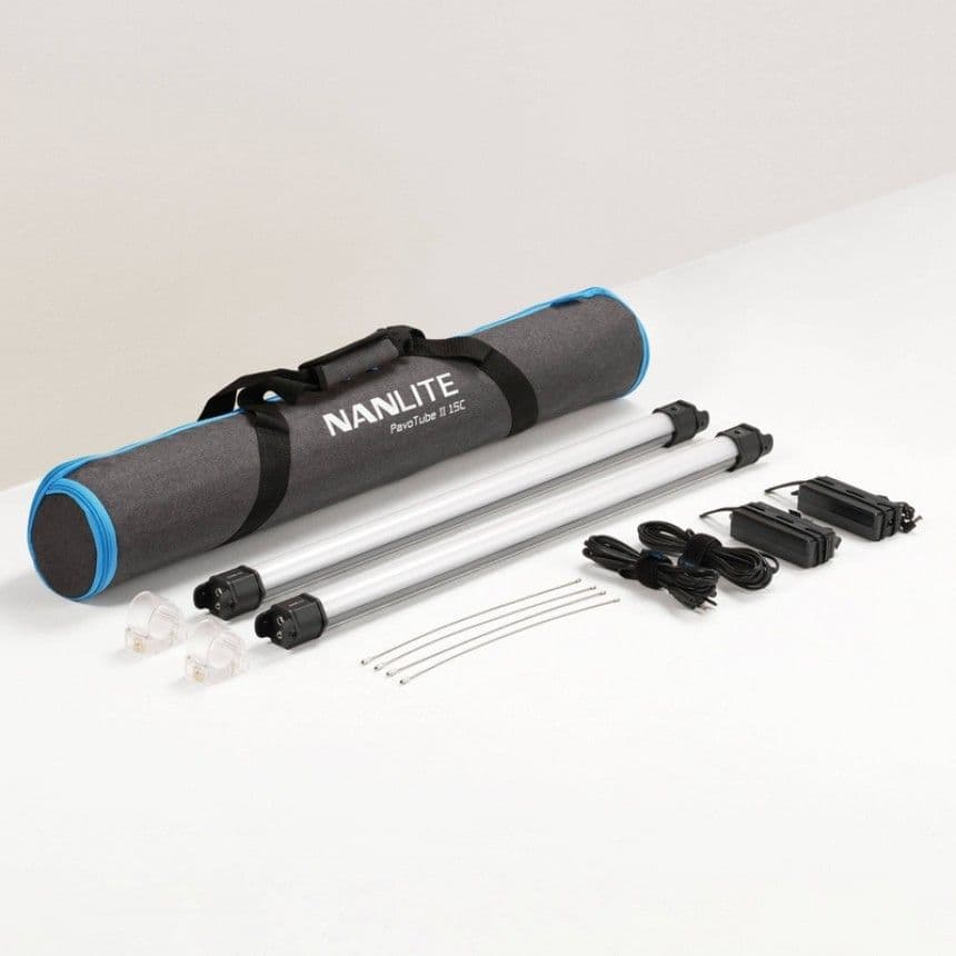 Комплект Nanlite PavoTube II 15C RGBWW KIT2 две светодиодные осветительные трубки с аксессуарами