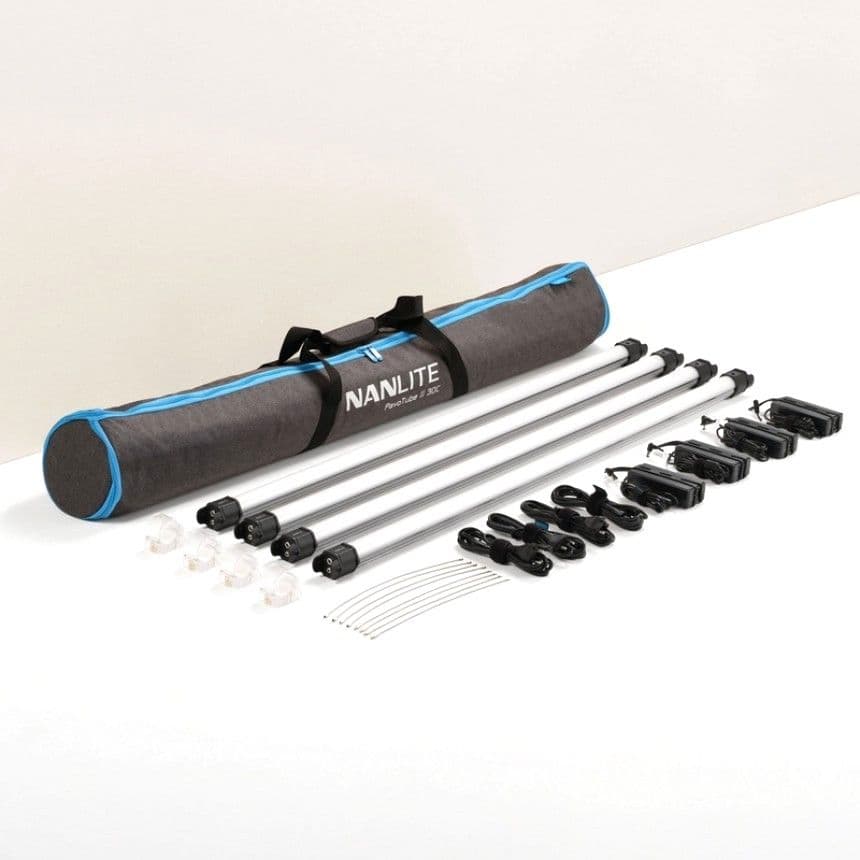 Комплект Nanlite PavoTube II 30C RGBWW KIT4 четыре светодиодные осветительные трубки с аксессуарами