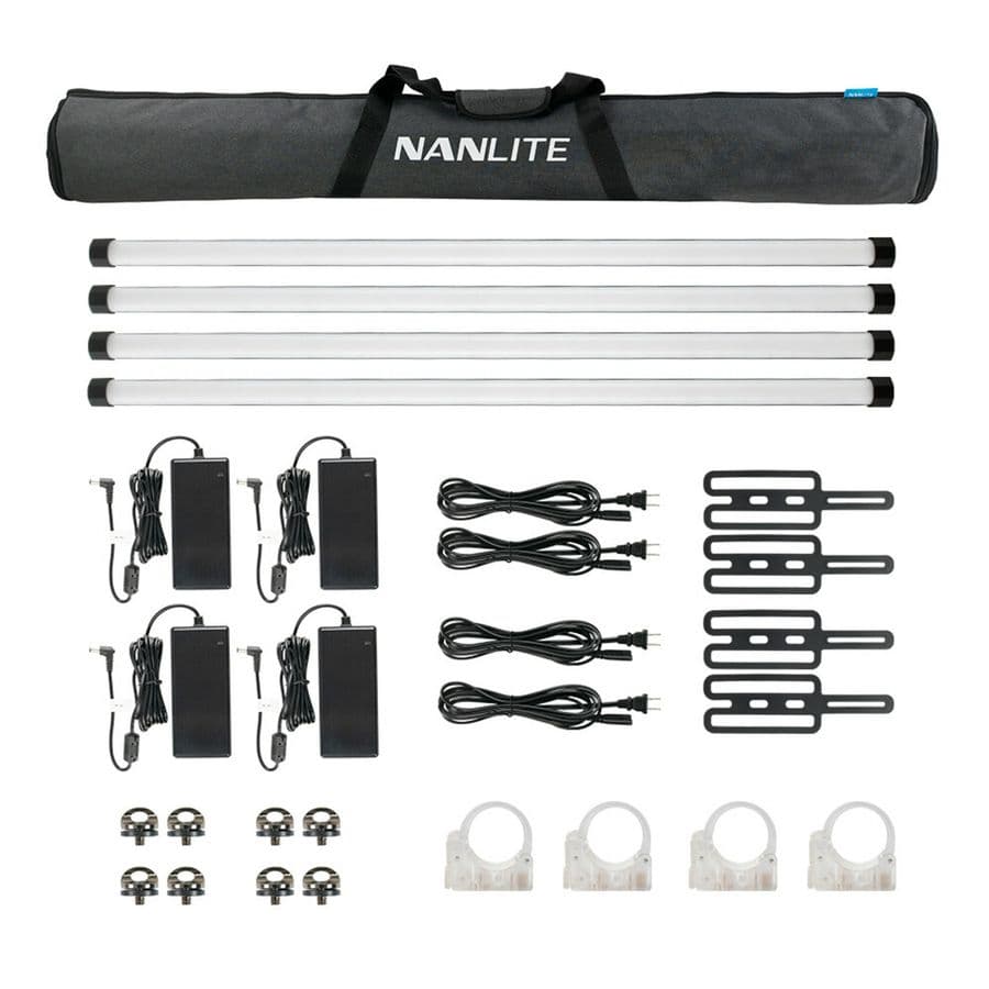 Комплект Nanlite PavoTube II 30X RGBWW KIT4 четыре светодиодные осветительные трубки с аксессуарами
